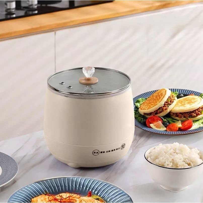Mini panela de arroz elétrica - 1,8l - 110V/220V NAO É CERANMICA