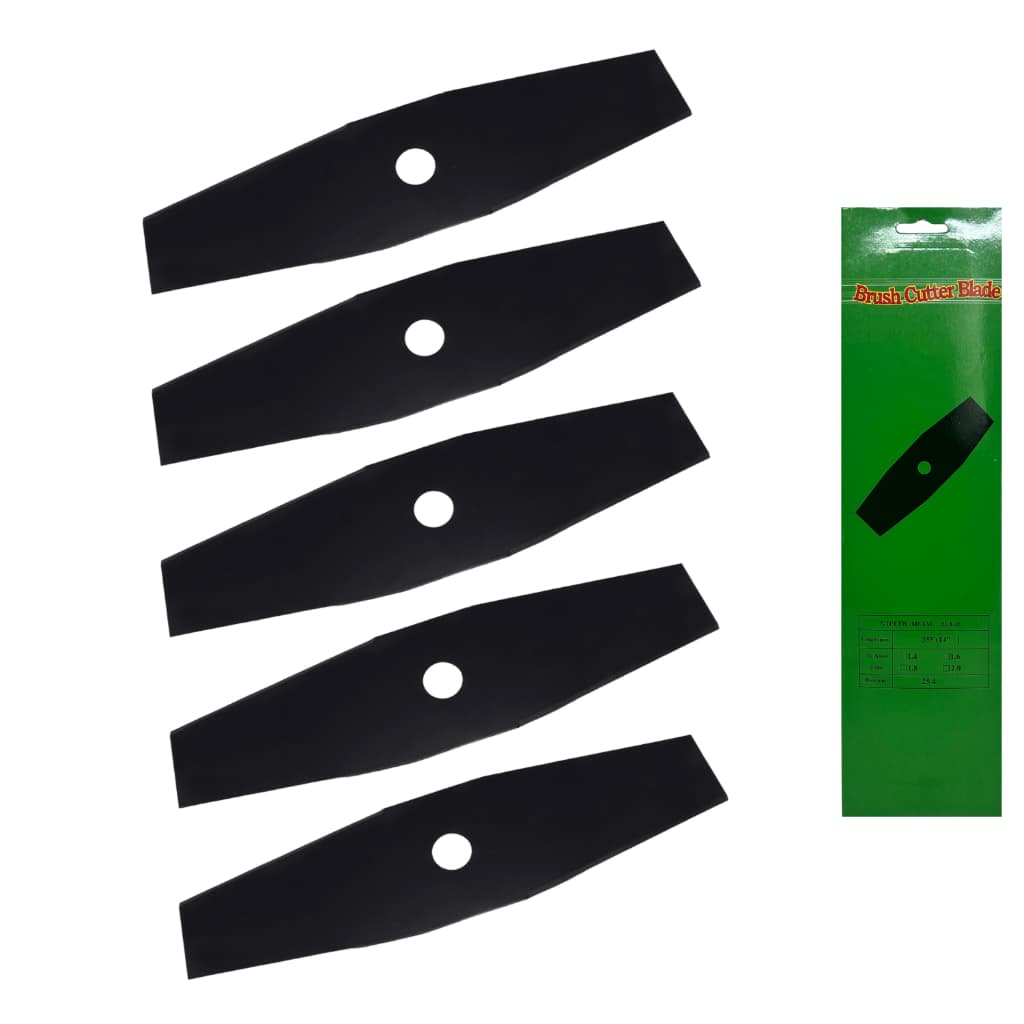 Lâmina Faca 2 Pontas para Corte de Roçadeira 350mm Furo 25,4mm Universal Alta Resistência