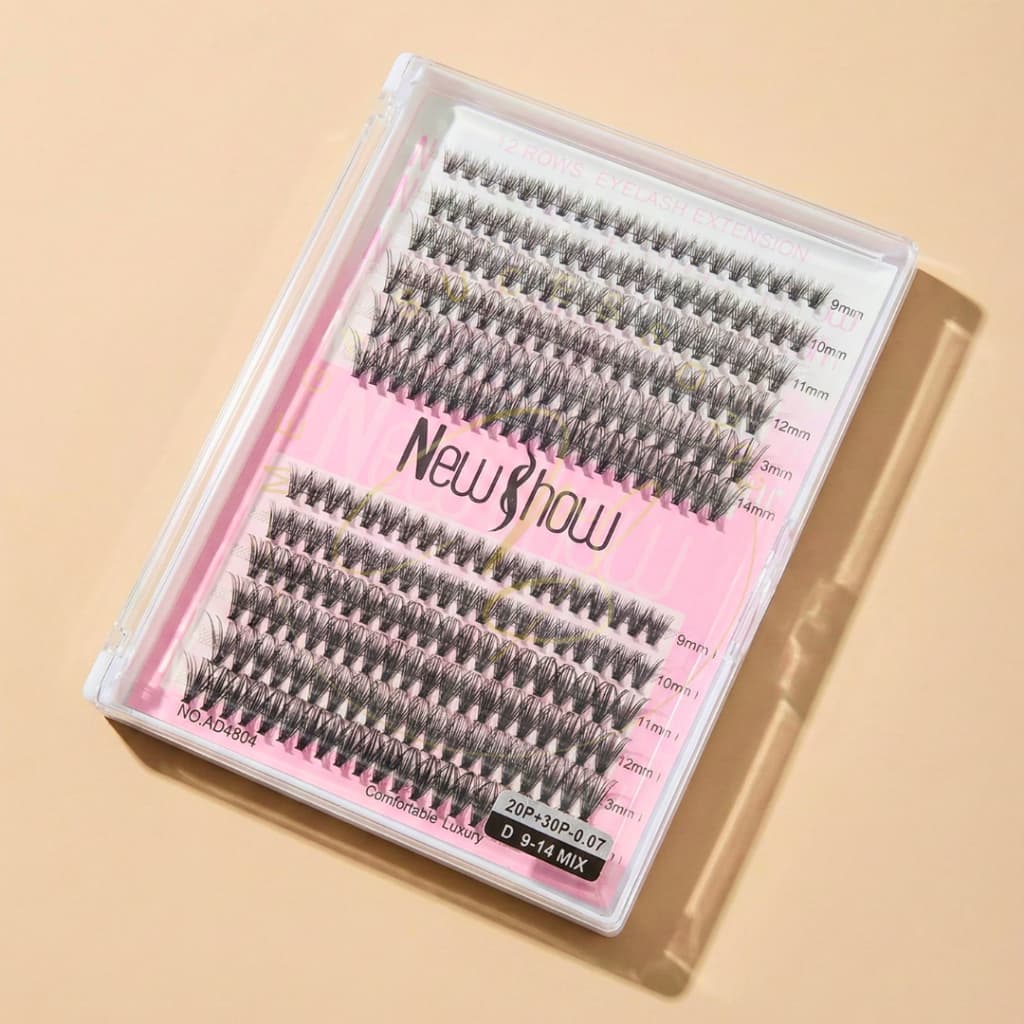 Cílios Tufo New Show D Curl Mix 9-14mm 20P 30P 40P 50P Volume Russo Profissional