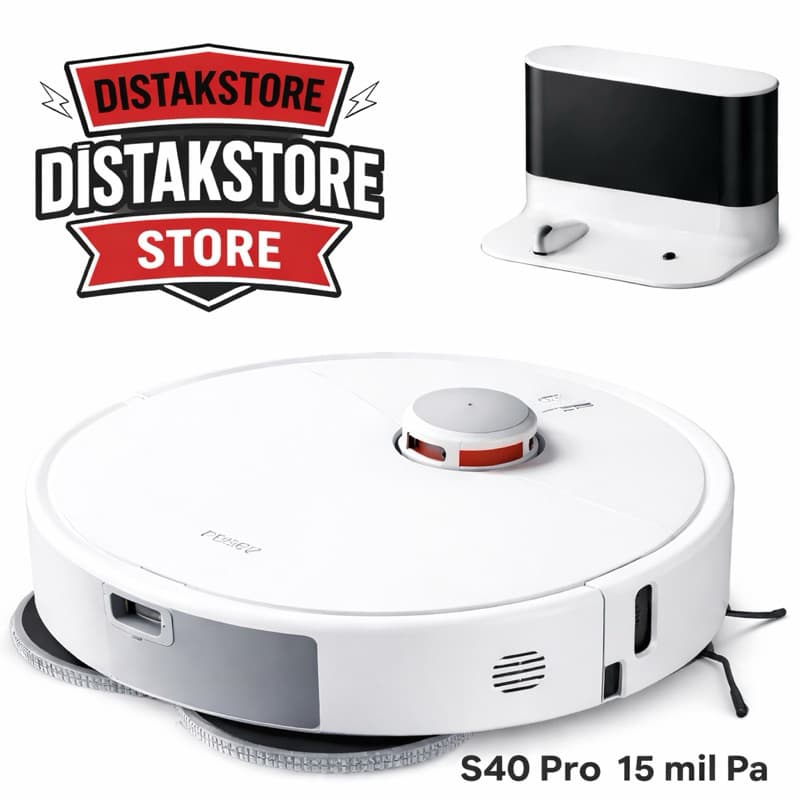 Robô Aspirador XIAOMI S40 PRO | 15.000 Pa | 160W | Aspira & Passa Pano Com Mapeamento | Produto Bivolt Original Xiaomi.