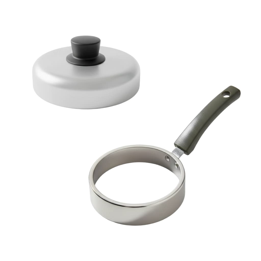 Kit com 1 Abafador Haburguer + 1 Model Modelador Aro de Fritar Ovo