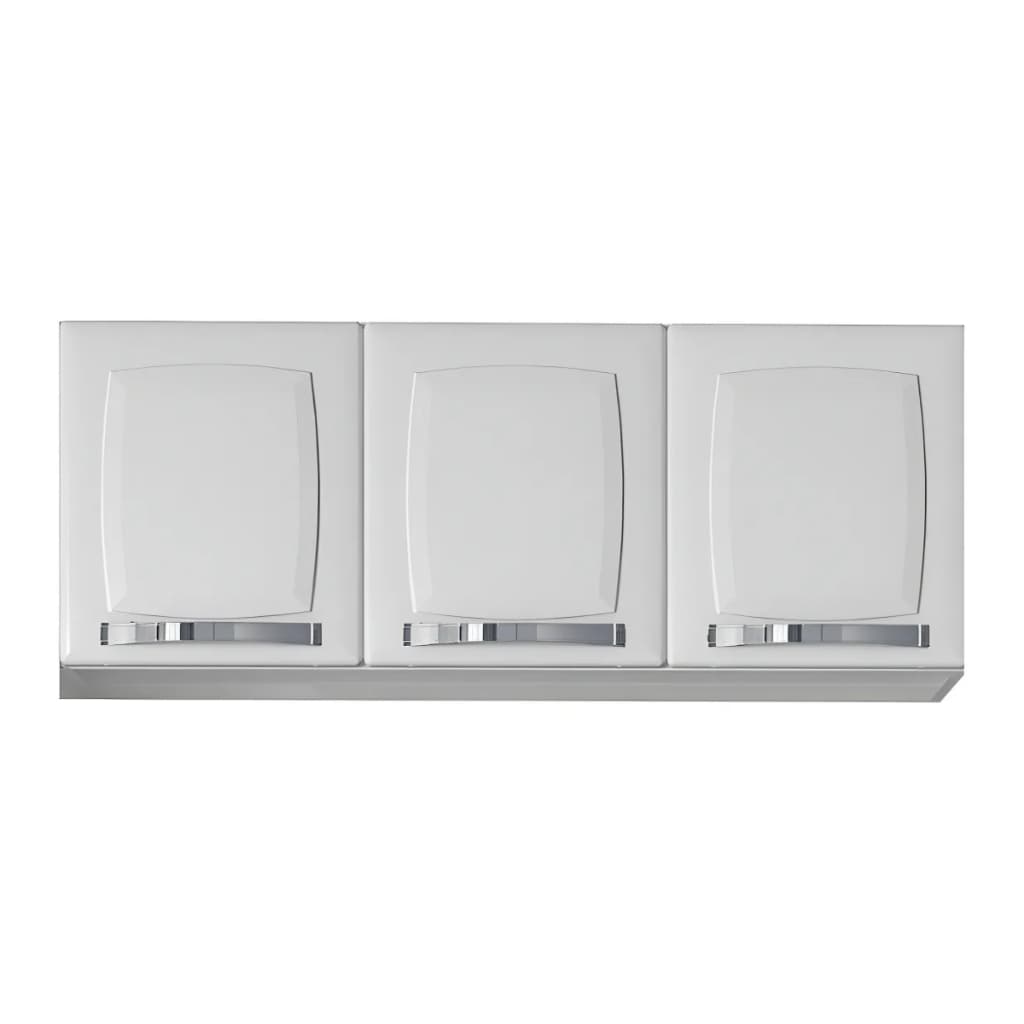 Armário De Cozinha Rose 3 Portas Aéreo Suspenso Aço Itatiaia