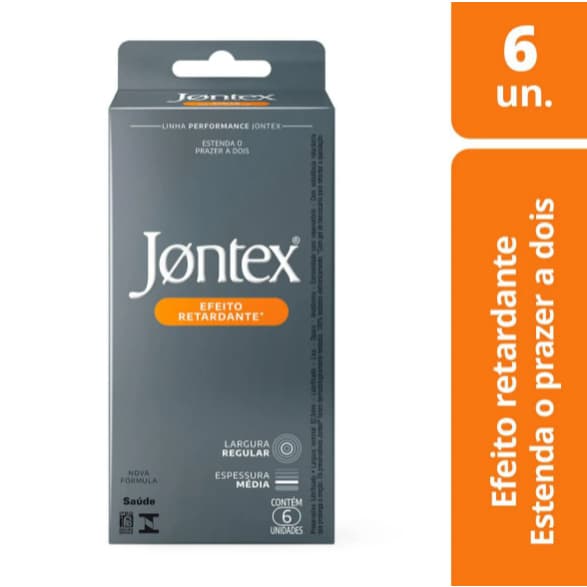 Preservativo Jontex Efeito Retardante Média Regular 6 Un
