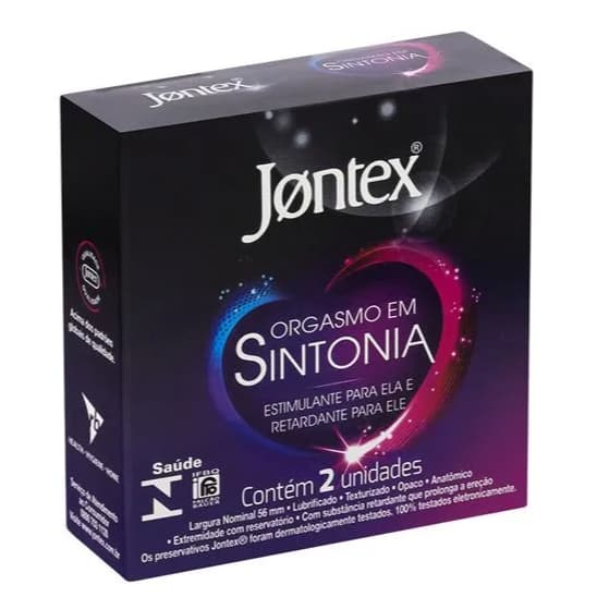 Preservativo Jontex Orgasmo em Sintonia KIT 2CX-2UN CADA