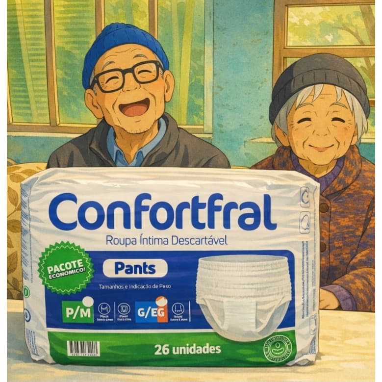 Fralda Adulto Geriatrico tipo cueca/calcinha Pacotão Economico 26 unidades Segunda Linha
