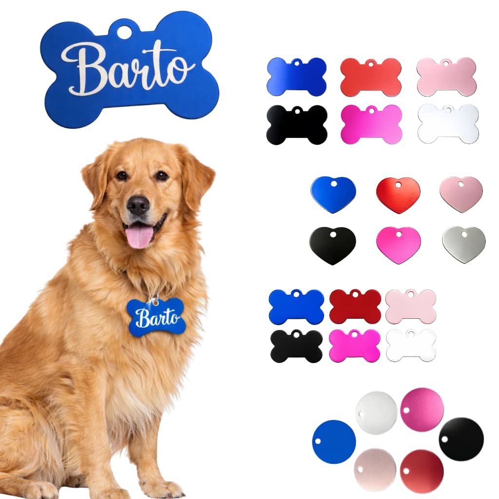 Plaquinha de Identificação Pet Personalizada a Laser