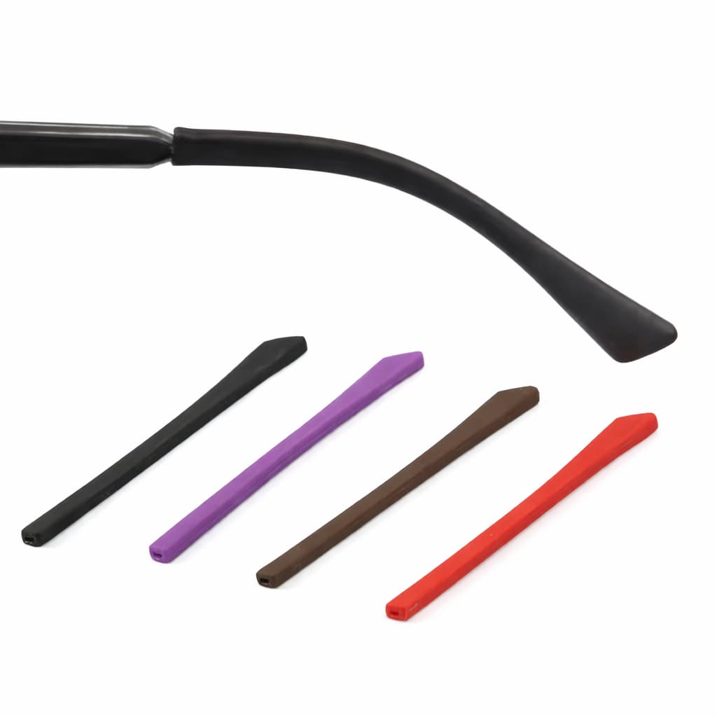 Capa De Silicone Para Perna De Óculos, Borracha Antiderrapante Para Perninha De Óculos