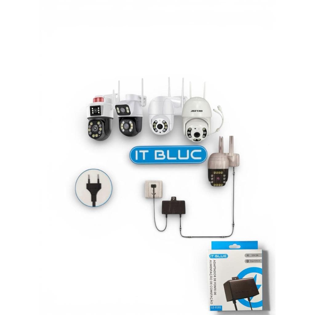 Fonte reposição para câmera de segurança wi-fi -IP 12V 2A