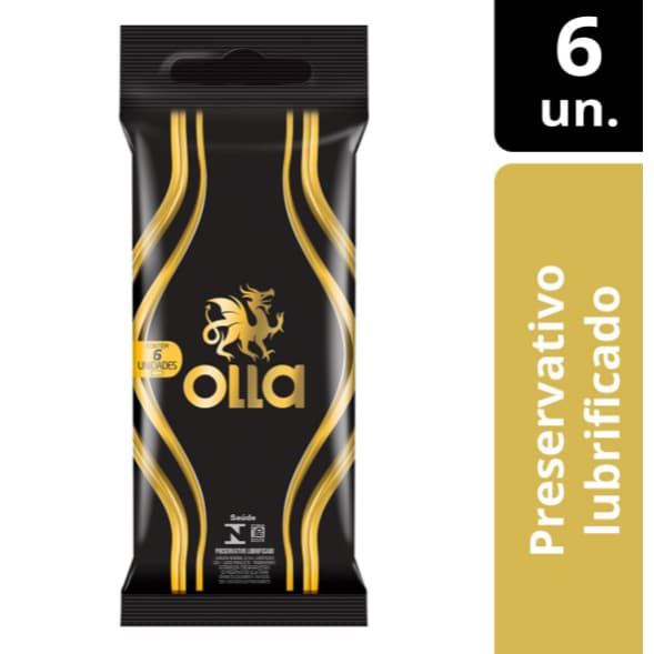 Preservativo Olla Lubrificado Com 6 Unidades