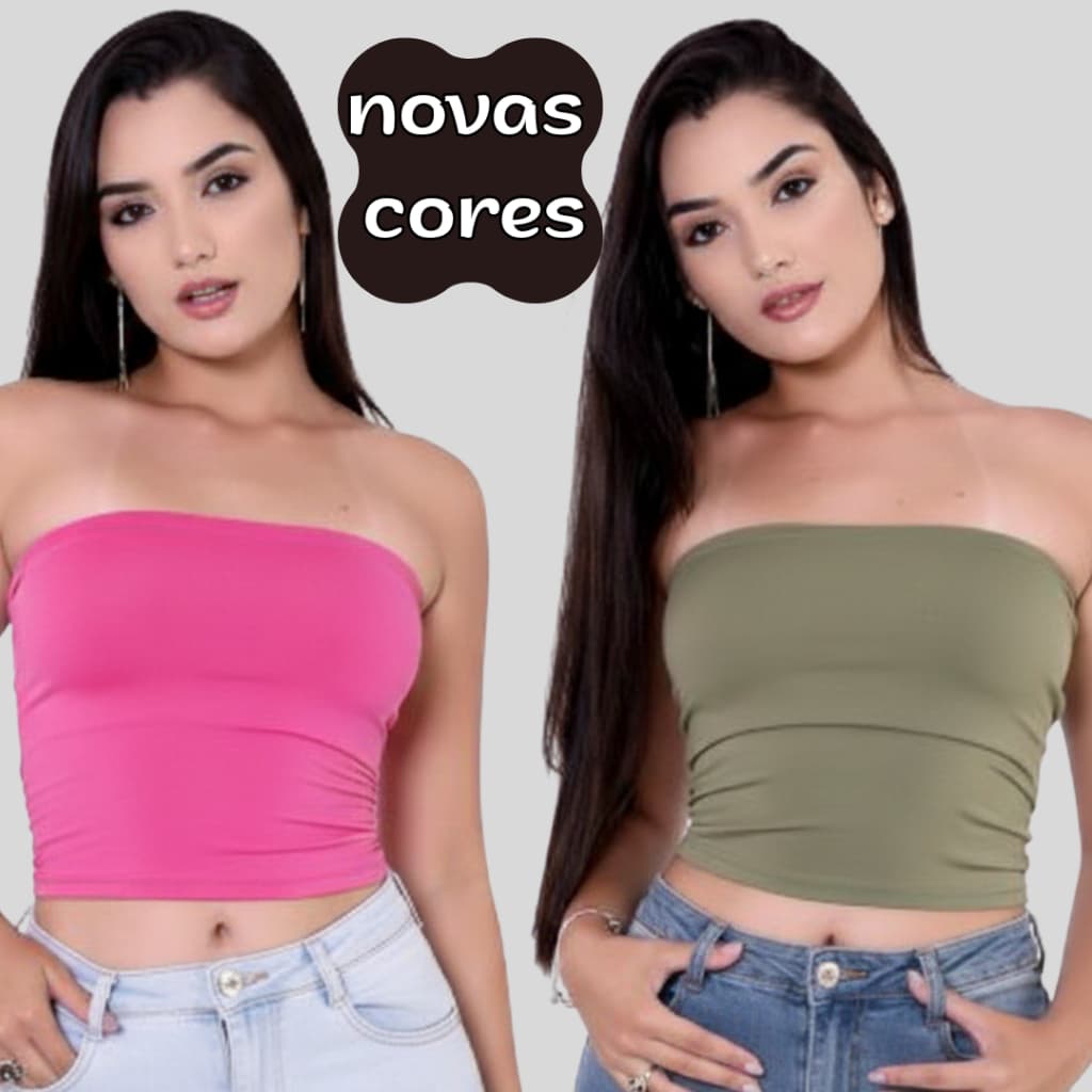 CROPED TUBE TOMARA QUE CAIA SUPLEX MODA ACADEMIA BLOGUEIRA TUBINHO BASICO TENDENCIA MODA VERÃO