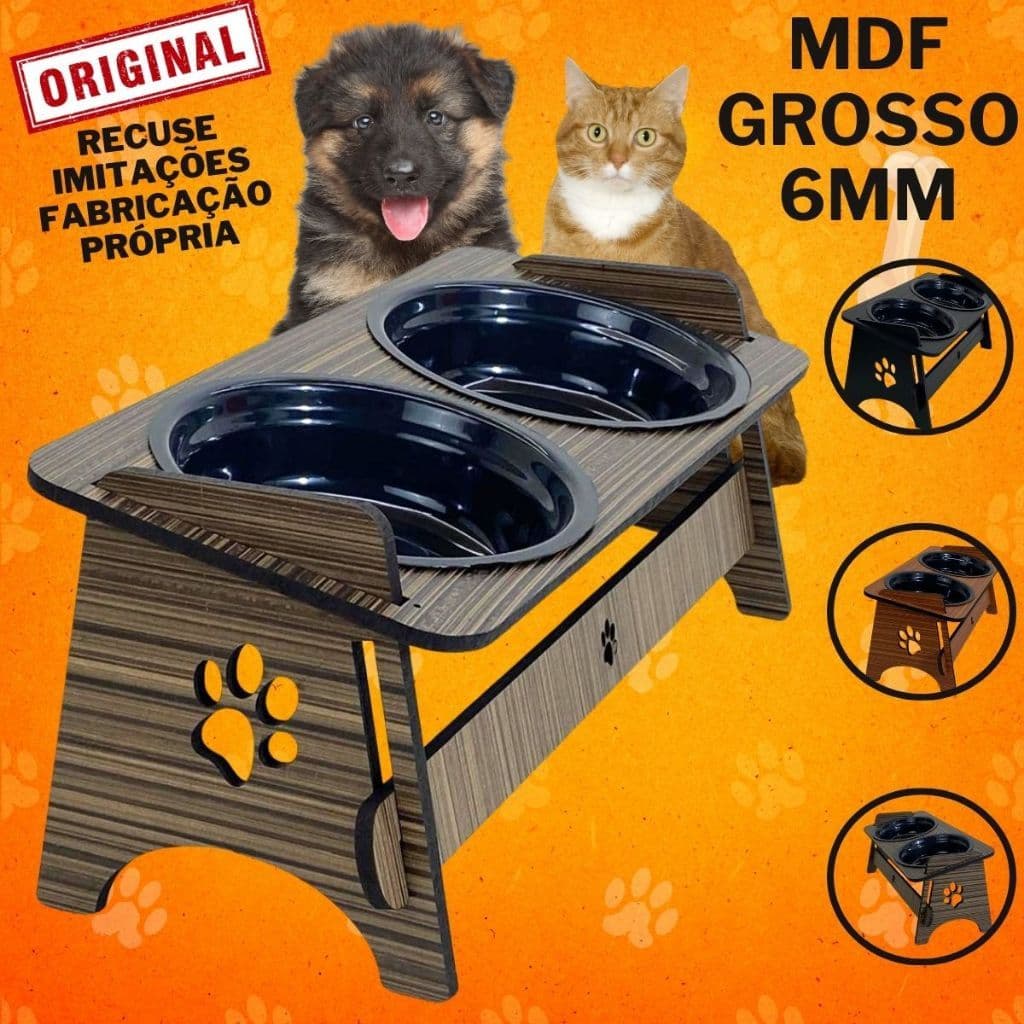 Comedouro  Bebedouro Pet Suspenso Para Gato e Cachorro Com TAMPAS