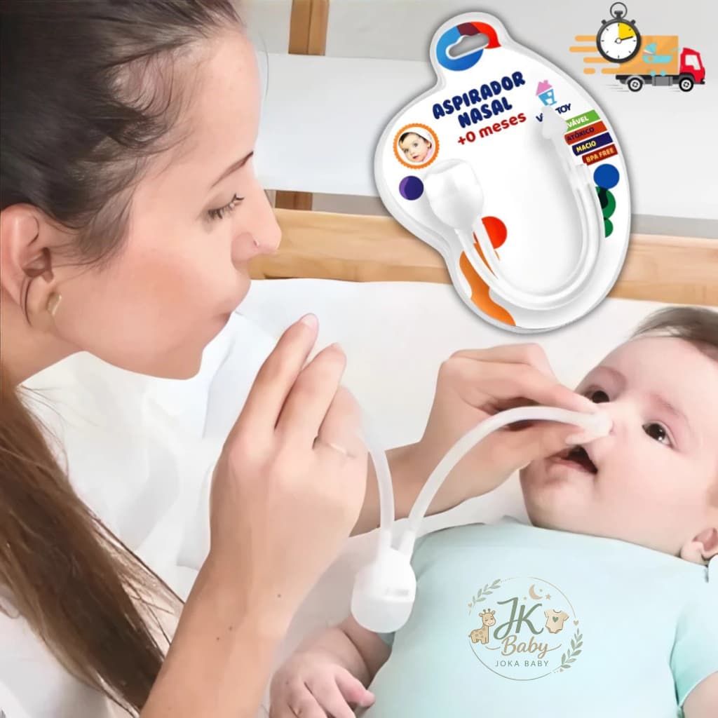 Aspirador Nasal Infantil de Sucção Sugador com Ponta de Silicone - Vila Toy