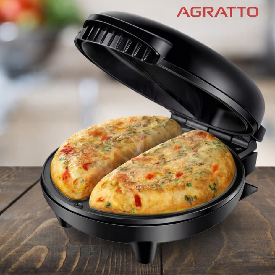 Omeleteira Antiaderente Eletrica Inox Mr Cheff Dupla Redonda 127/220V Agratto