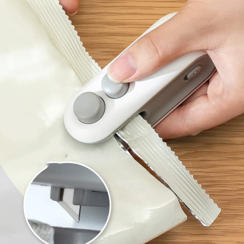 Mini Máquina Seladora Portátil 2 Em 1 Saco Plástico Embalagen Carregamento Usb Elétrica