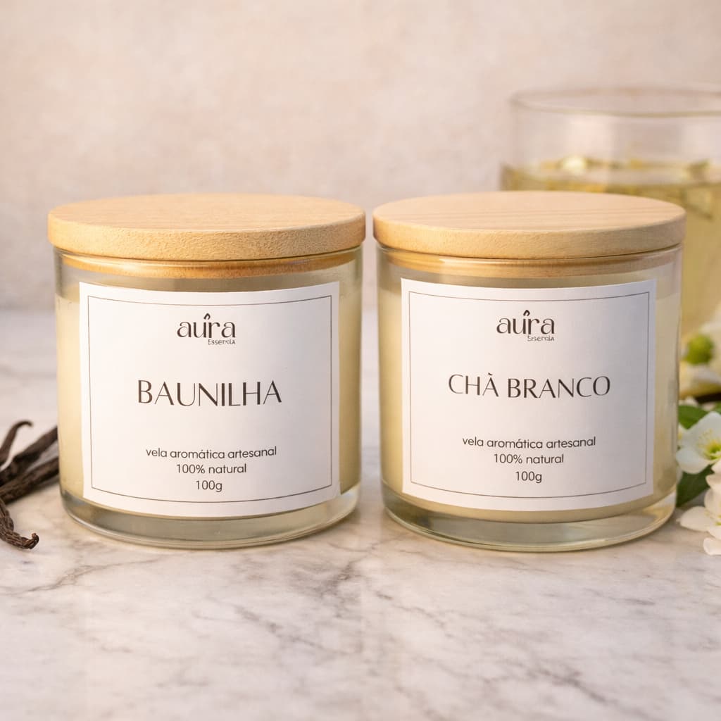 Kit de velas aromáticas artesanais