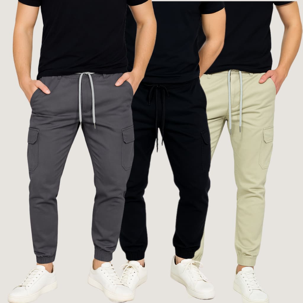 Calca Cargo Masculina Calça Jogger Masculino Streetwear Urbano Com Bolso Na Lateral Cargo com Punho na Perna