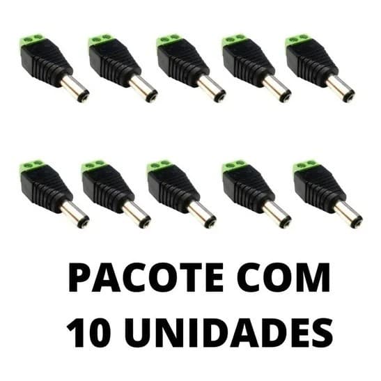Conjunto com 10 Unidades Conector P4 Macho