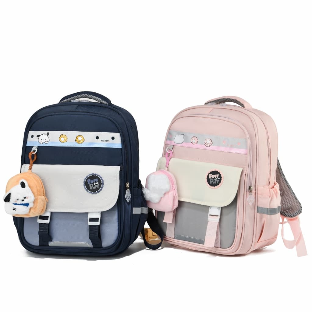 Mochila Escolar Infantil Com Desenho Animado E Estojo, Adequada Para Meninos E Meninas Maiores De 6 Anos