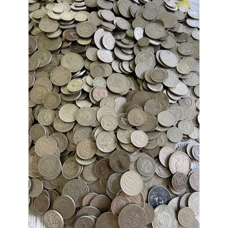 1 KG DE MOEDAS DE RÉIS NIQUEL DE 1889 A 1940