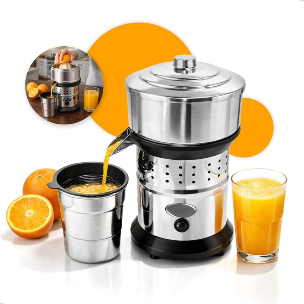 Espremedor Suco de Laranja Elétrico 500w Extrator Industrial Jarra 1 Litro Inox