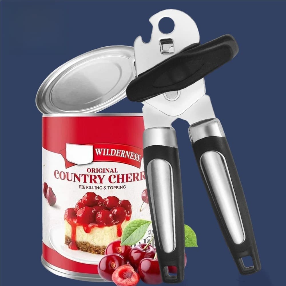 Abridor De Latas E Garrafas Casa - Aço Inox Profissional Durável