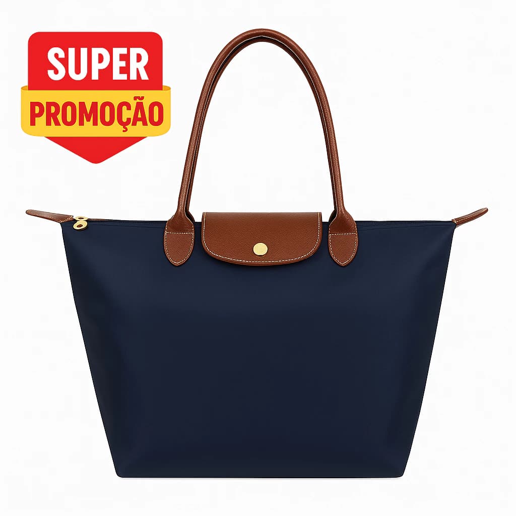 Bolsa Feminina Dobrável Impermeável Média de Ombro - 45x33cm - Super Promoção