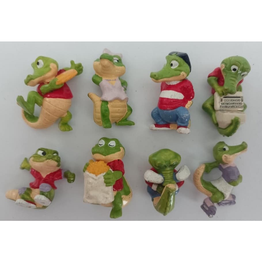 Kinder Ovo - Lote Jacarés Hobbies 1993 com 8 (falta o skate , podendo haver algum problema de pintura)