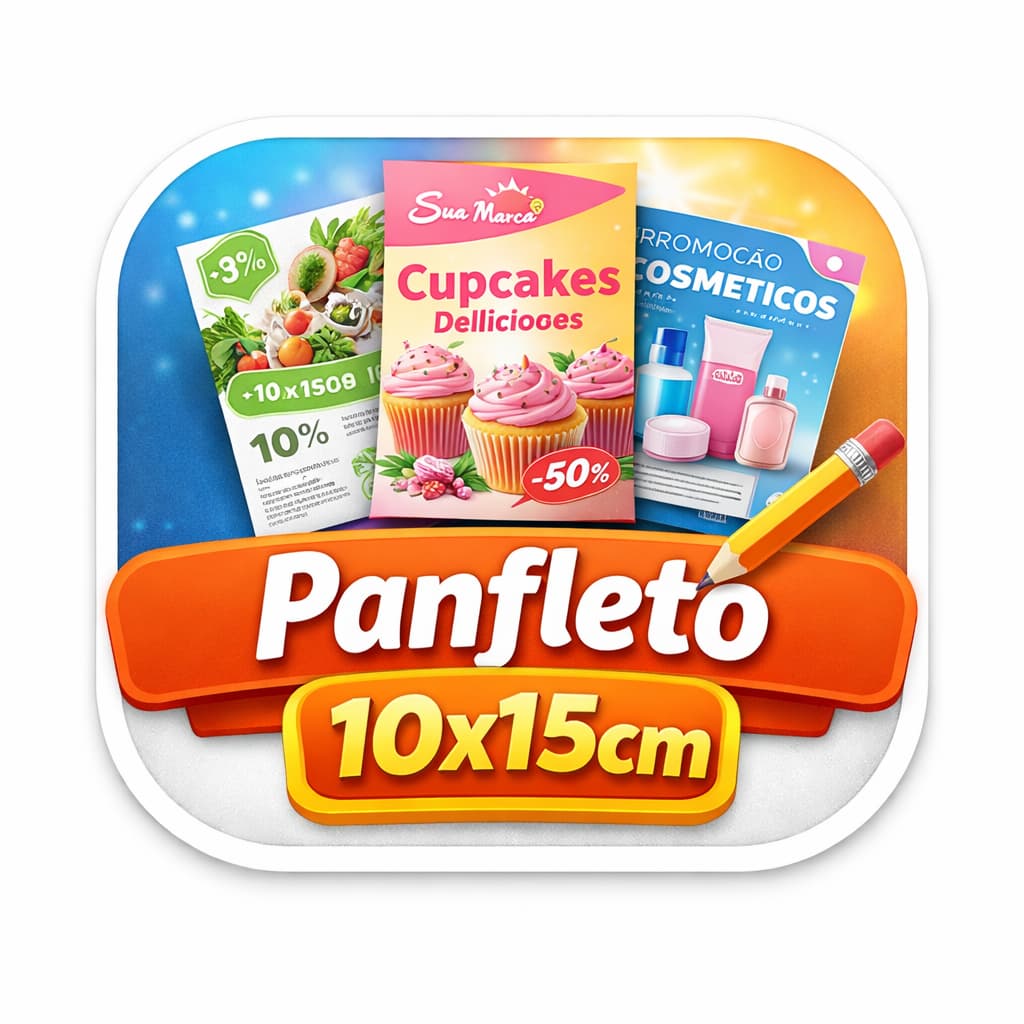 Panfleto / Flyers formato 10x15cm - Impressão 1 face até 500 pcs ( Produzimos Todos os dias )