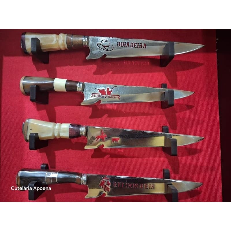 Faca Artesanal Temática Desenhos a Melhor P/ Churrasco