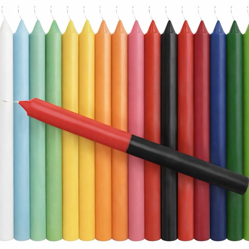 KIT 33 UNI DE VELAS PALITO VOTIVA COLORIDA