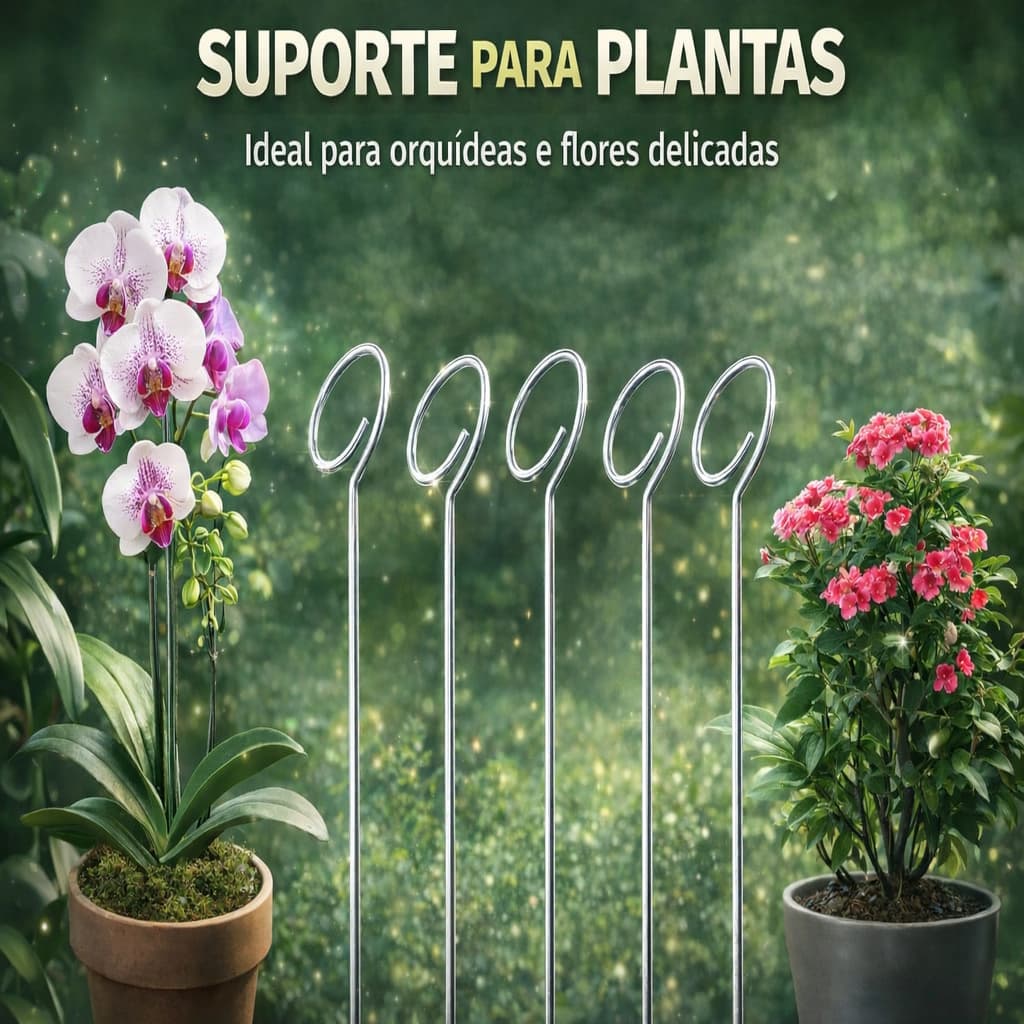 5 Suporte para ORQUIDEAS  e FLORES delicadas.(rosas,folhagens,plantas em geral.)