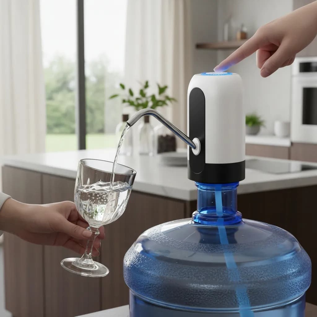 Bebedouro Bomba Elétrica Para Galão Água Bomba Recarregável Facil Instalar Para Galão De 5L/10L/20L