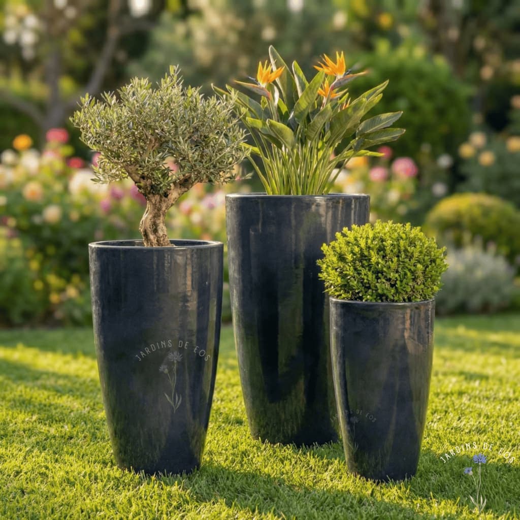 Vaso De Planta Grande Cone Polido - Decoração Jardim e Sala Escolha tamanho | Jardins de Eos
