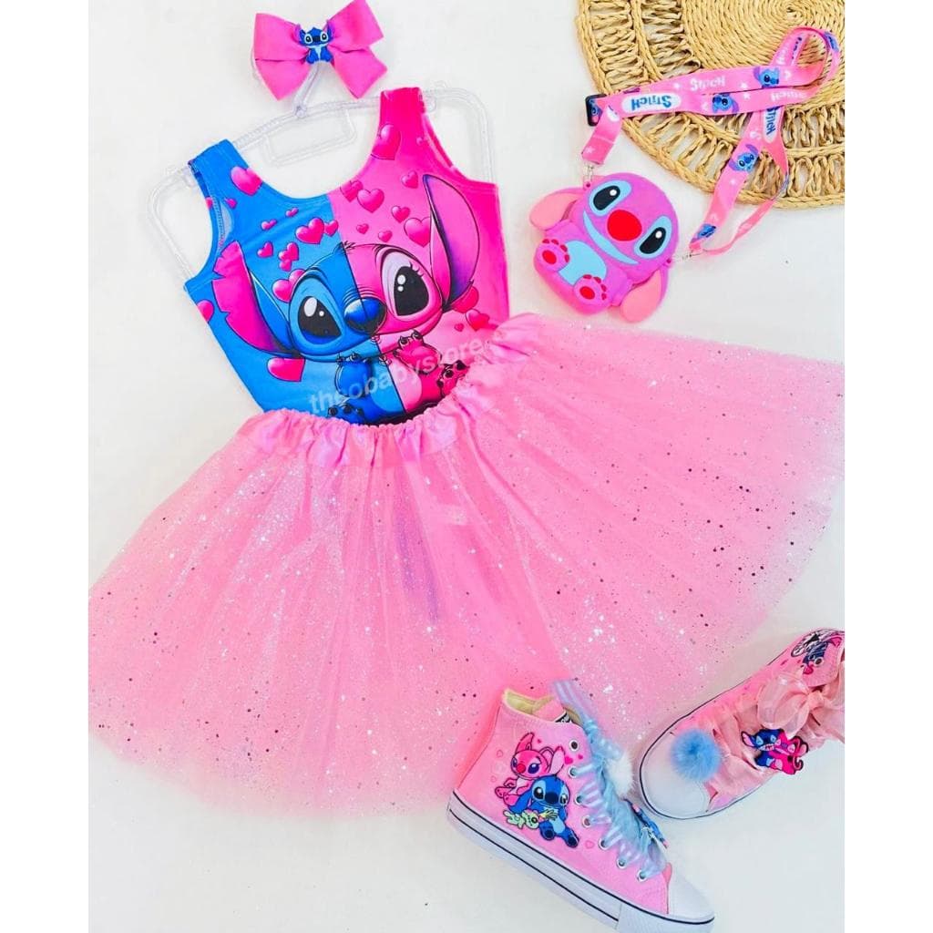 Kit Conjunto Infantil Body + Saia Tule Glitter Aniversário Tema Carnaval Fantasia Maiô Folia Bloguerinha Festa Bailarina