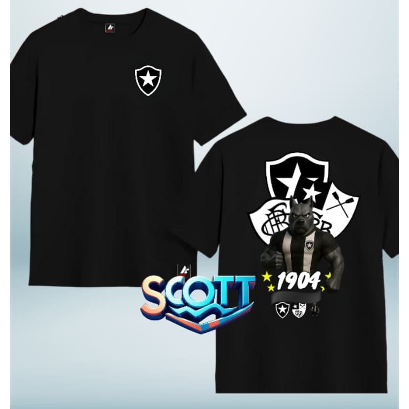 Camiseta torcedor do Botafogo básica 100% algodão