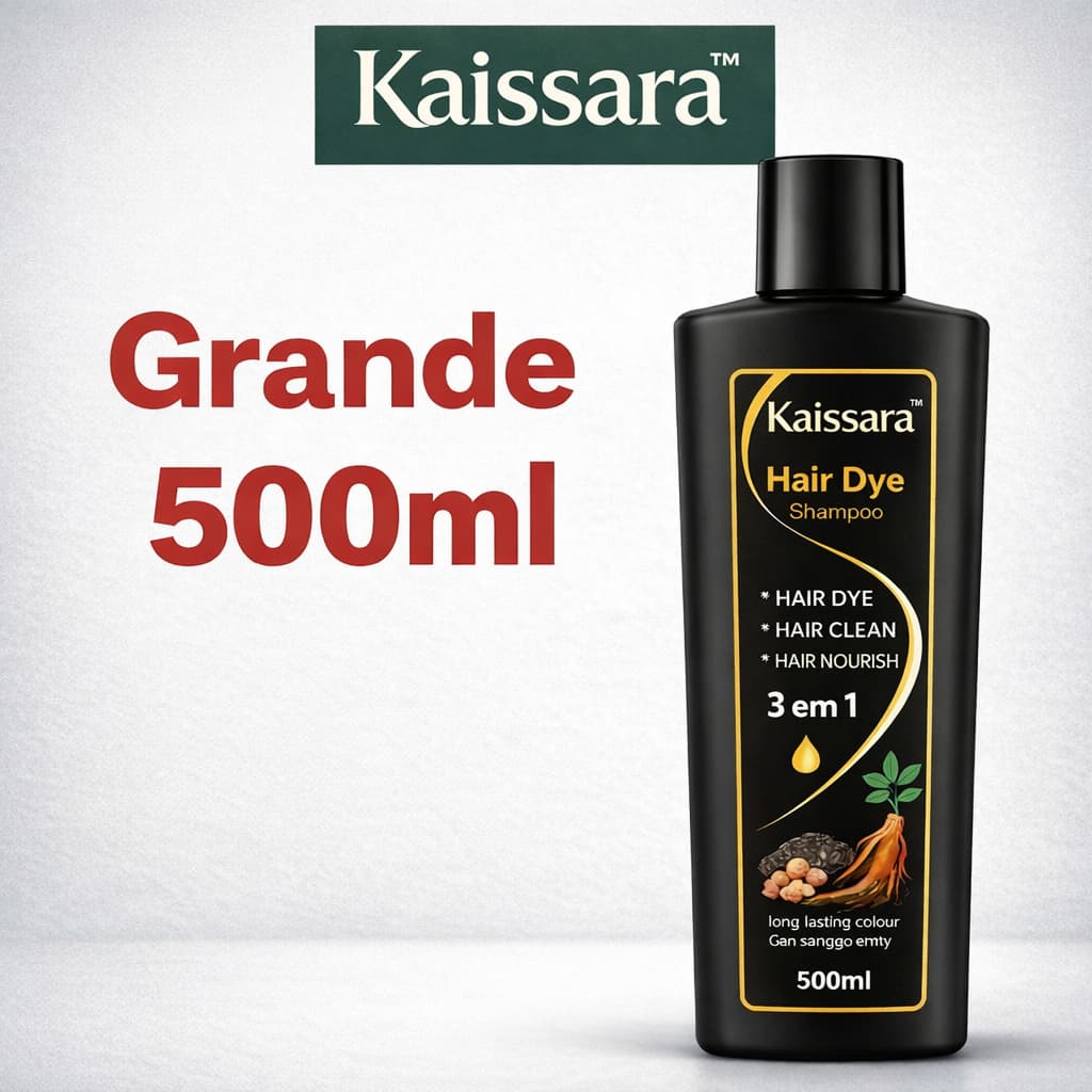 Shampoo Tonalizante Preto Grande 500 Ml Kaissara - Tintura - Preta Para Cabelos