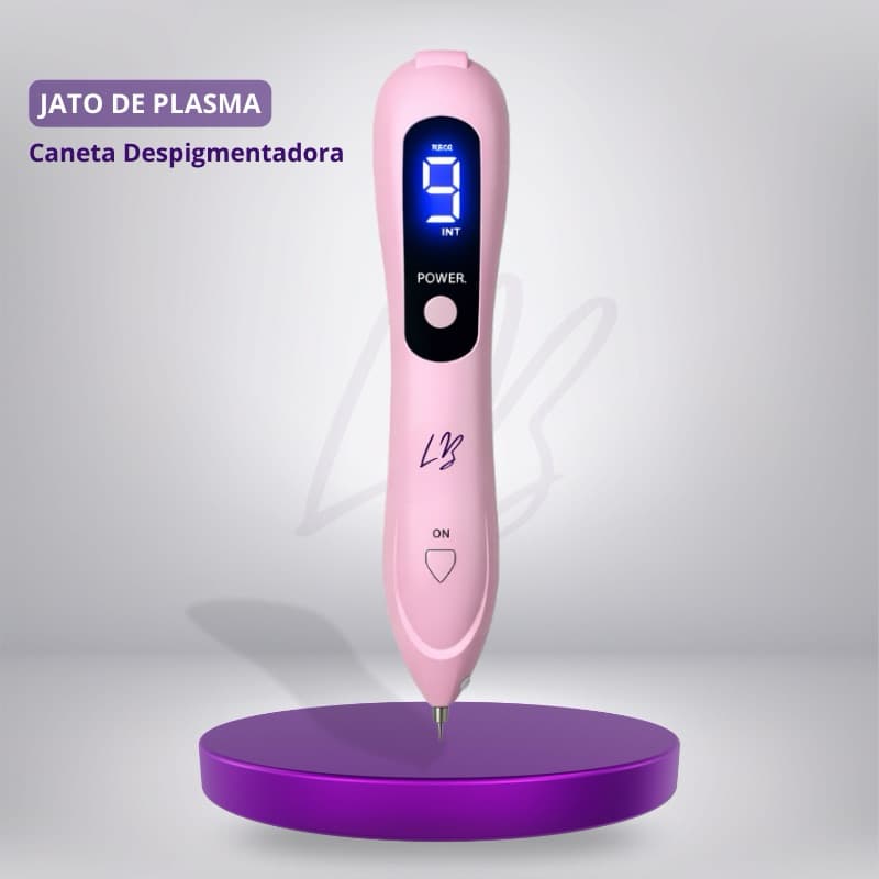 Caneta Elétrica Estética Portátil Tipo Plasma com Display Digital Recarregável