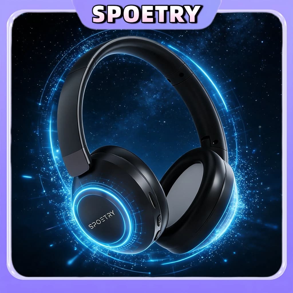 Fone De Ouvido SPOETRY Com Cancelamento De Ruído Confortável Para Estudo Home Office E Trabalho