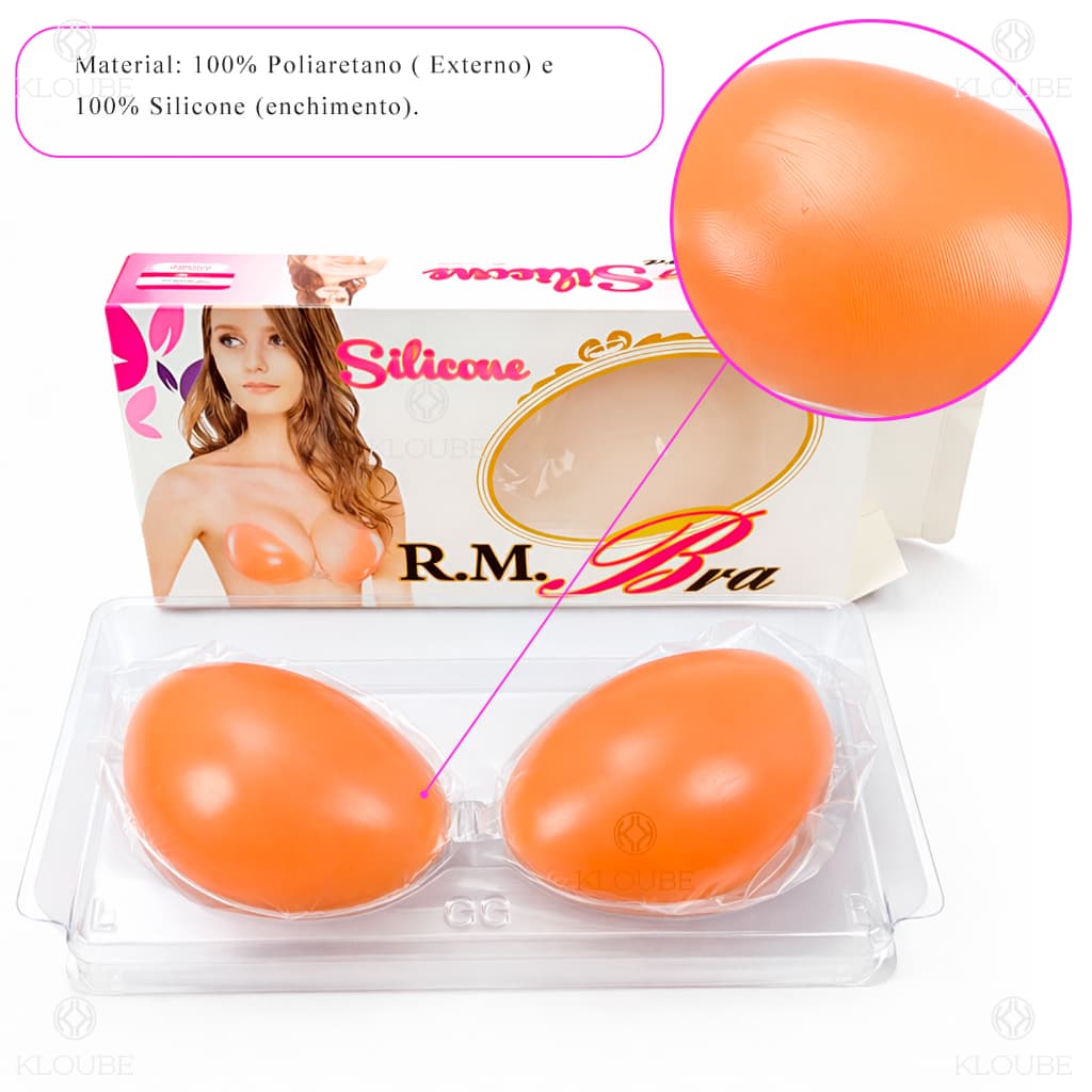 Sutiã de Silicone Adesivo Invisível Levanta e Modela os Seios Não Marca na Roupa