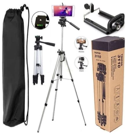 Tripé Universal Com Nível Câmeras Celulares 1,02m Entrega rápida