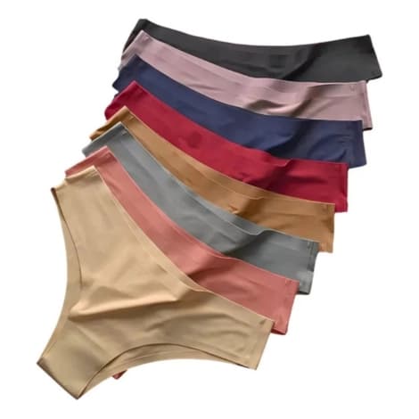 Kit 10 Calcinha Corte Laser Sem Costura Não Marca na Roupa Tanga de Microfibra Conforto Lingerie