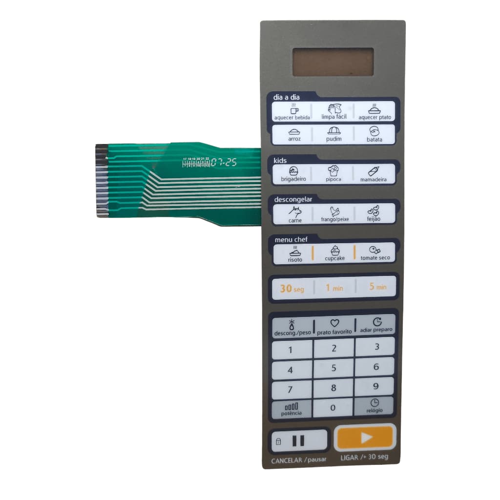 Membrana Teclado Microondas Midea MTAE21 MTAE22