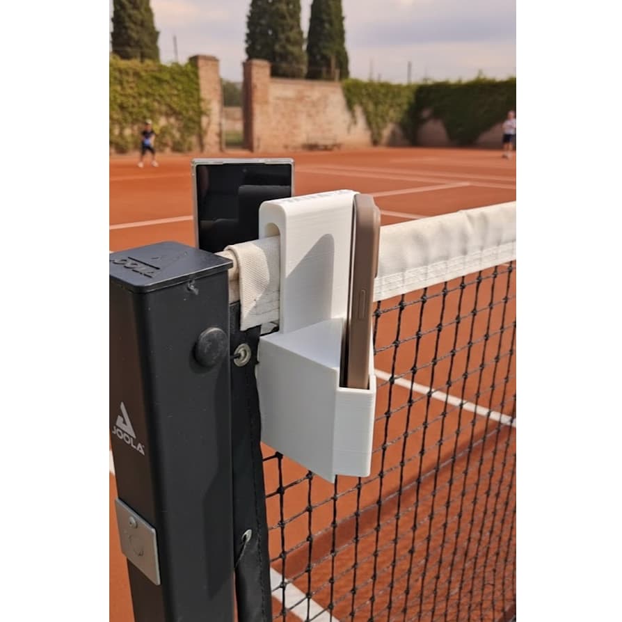 Suporte de Celular Dois Lados Rede de Tênis Porta Celular Universal Quadra Treino Gravação de Jogos