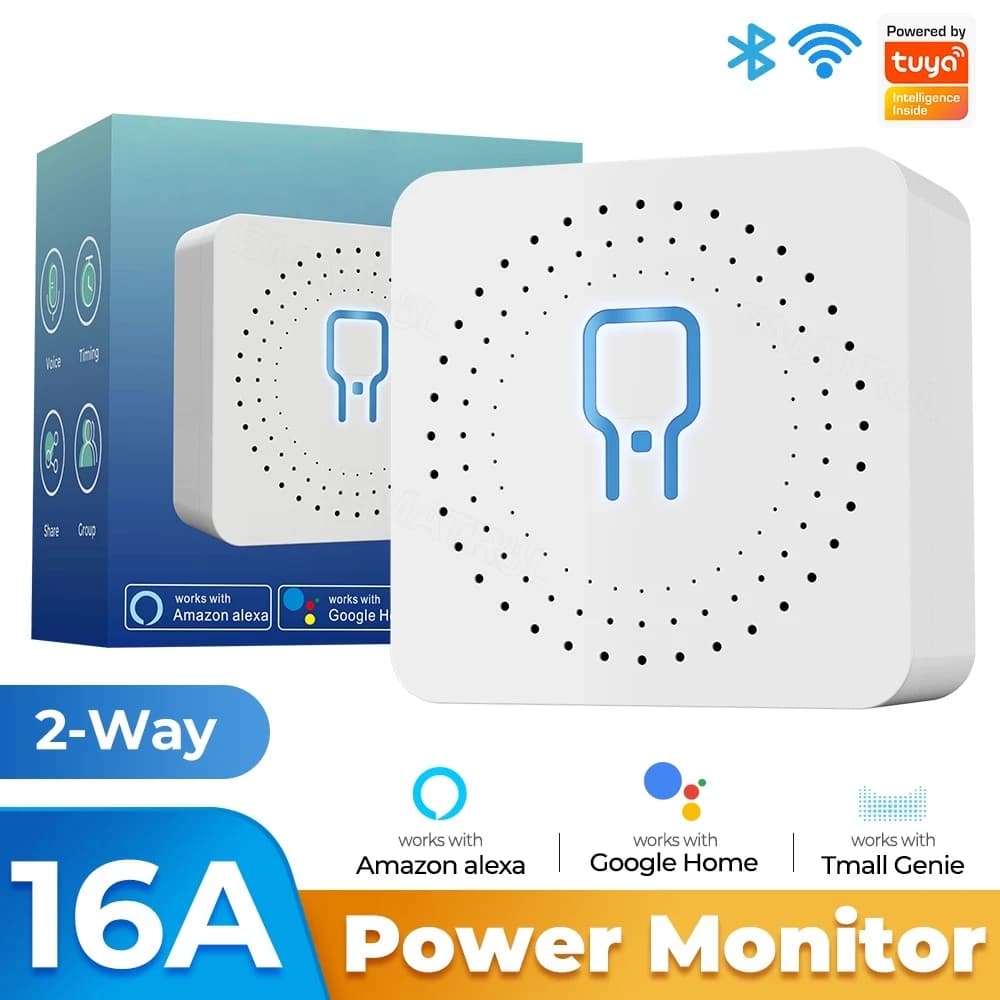 Módulo Interruptor Inteligente Tuya WiFi, Suporta Controle 1 canal, 100-240V, Funciona com Alexa, Google Home
