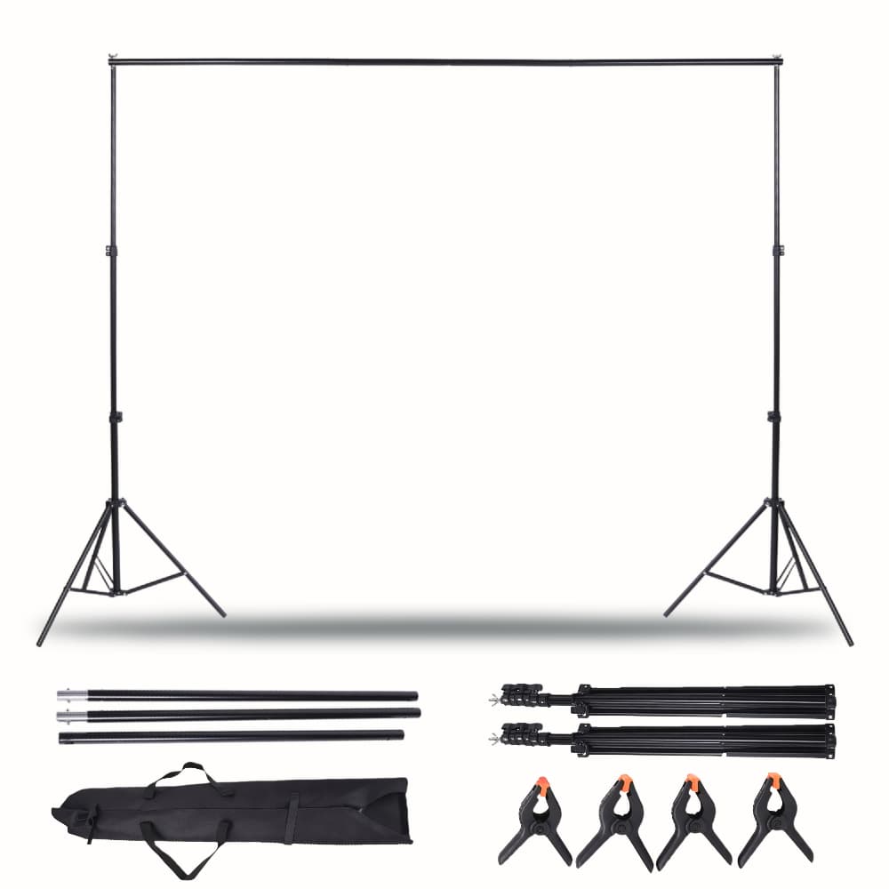 Suporte Fundo Infinito+ Bolsa+ 4 Presilhas Fotográfica 2x2