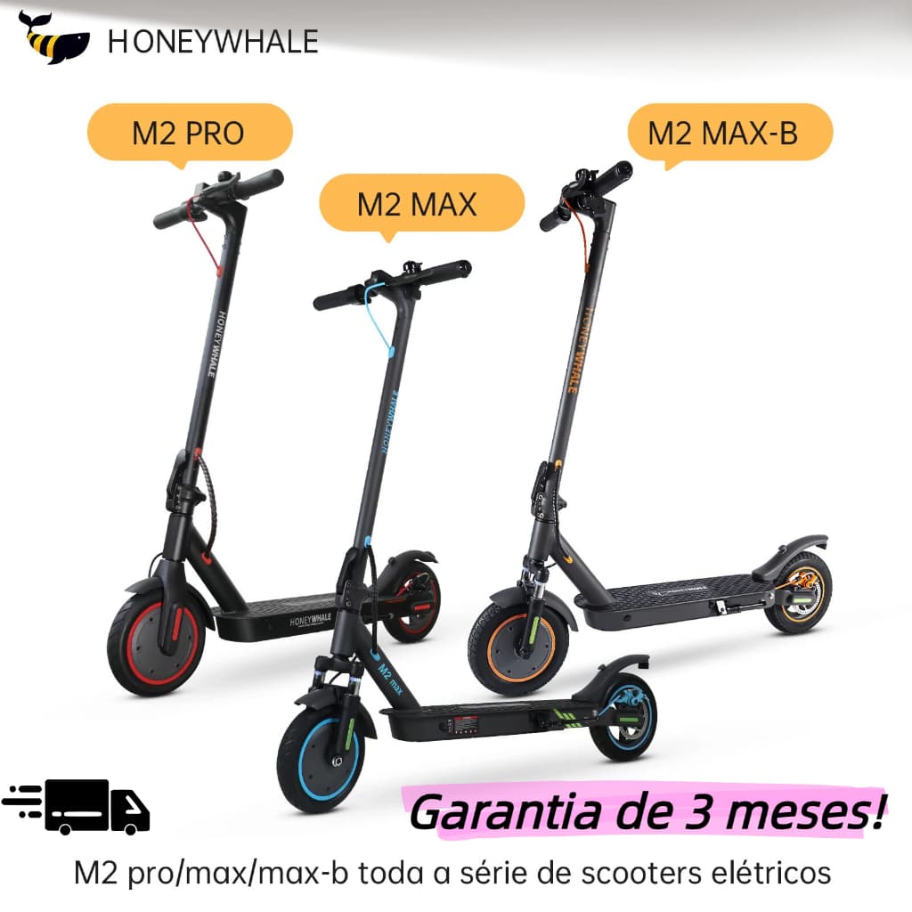 HONEYWHALE M2 Pro,M2 MAX,M2 MAX-B modelos da série Patinete Elétrico Scooter, 32KM/H, 22-32KM Autonomia,App Bluetooth