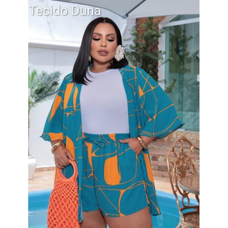Kimono  2 peças Plus Size