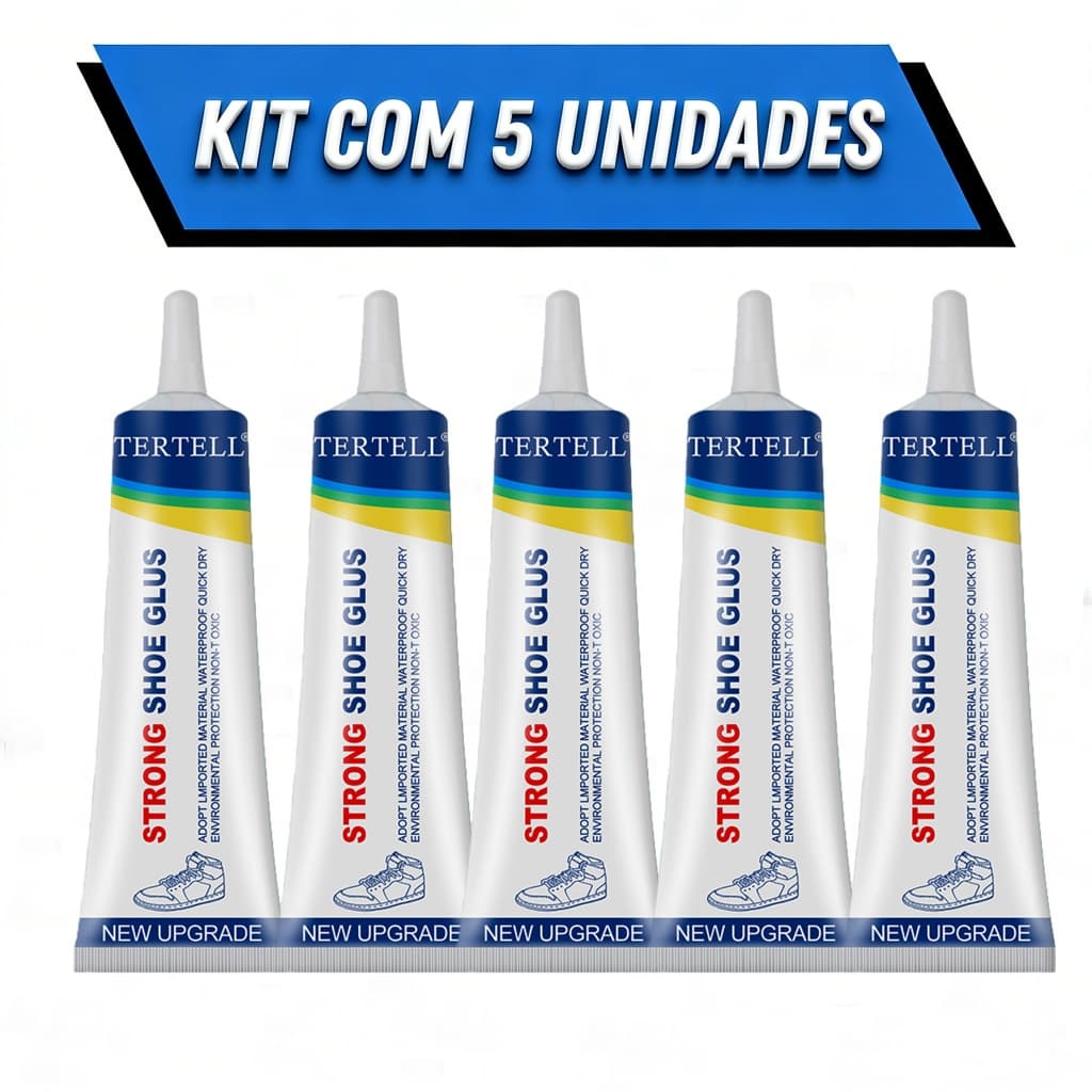 KIT 5 Cola Transparente Para Reparo De Sapatos – Adesivo À Prova D'água Fixação De Solas , Saltos E Bolsas (60ml)