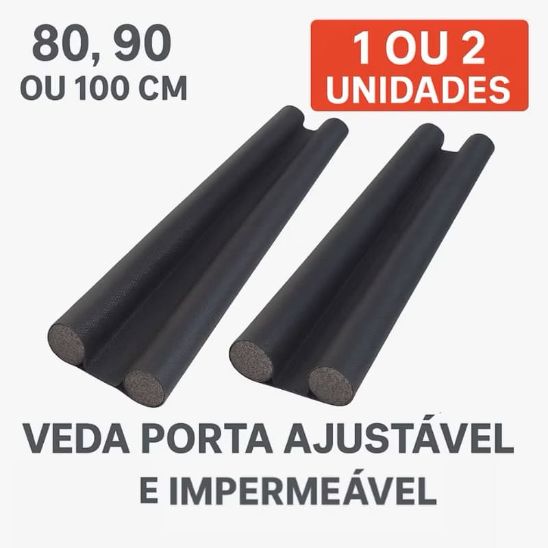1 OU 2 Veda Porta Justável Protetor Rolinho Impermeável 80cm 90cm 100cm
