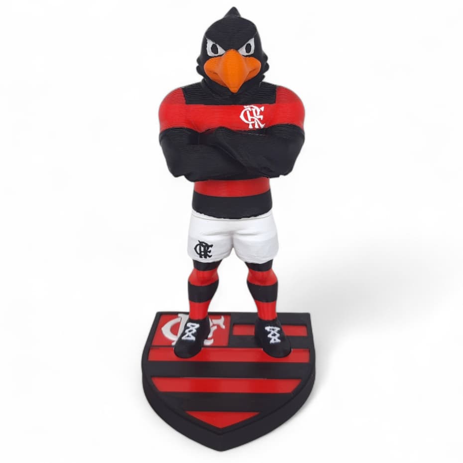 Boneco Mascote do Flamengo Urubuzão Decorativo Colecionável